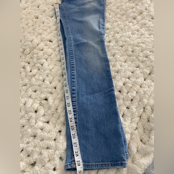 True Religion Blue Boot Cut Jeans with Signature Stitching - Picture 5 of 13